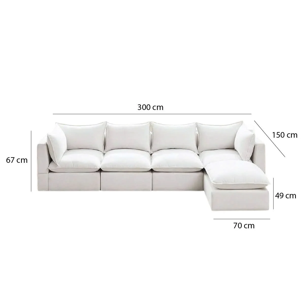 GHẾ SOFA MODULE COMBO 5C 2