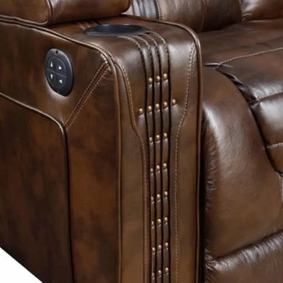 GHẾ SOFA 3 CHỖ DA BÒ CHỈNH ĐIỆN ERIC CHURCH 3
