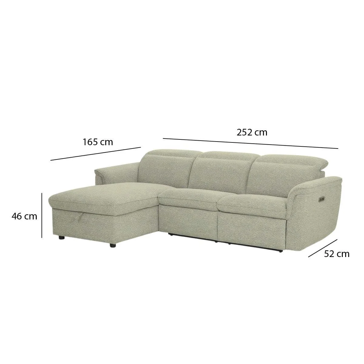GHẾ SOFA GÓC CHỈNH ĐIỆN FOSCA 2