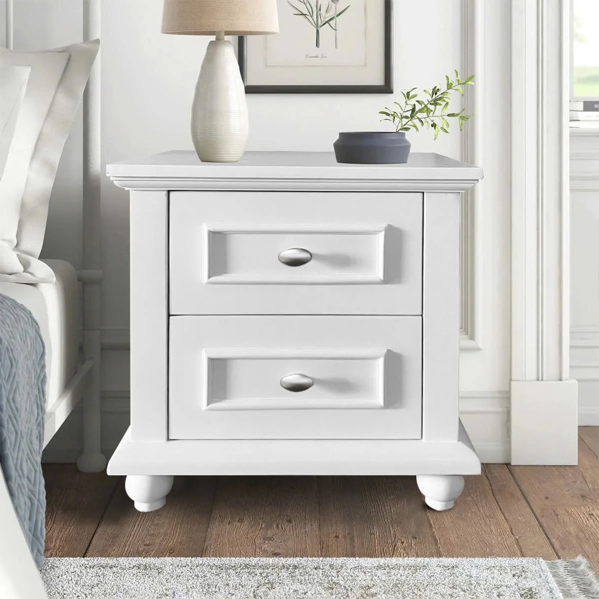 TỦ ĐẦU GIƯỜNG HARPER MÀU TRẮNG 3