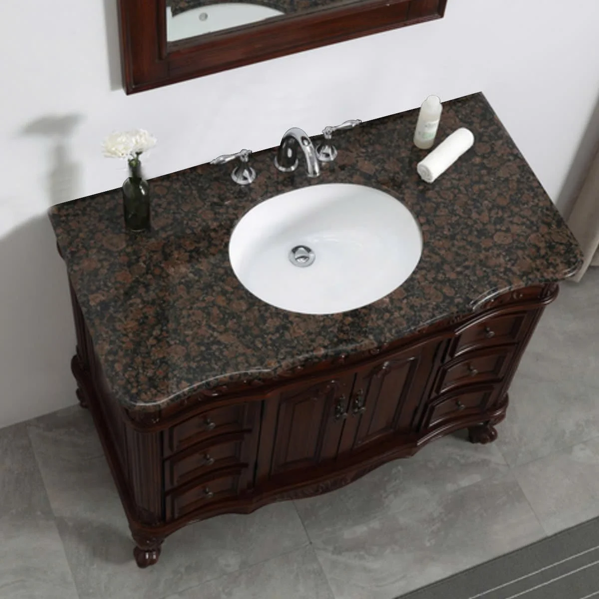 TỦ LAVABO BUCKINGHAM 42 INCH MÀU NÂU 4