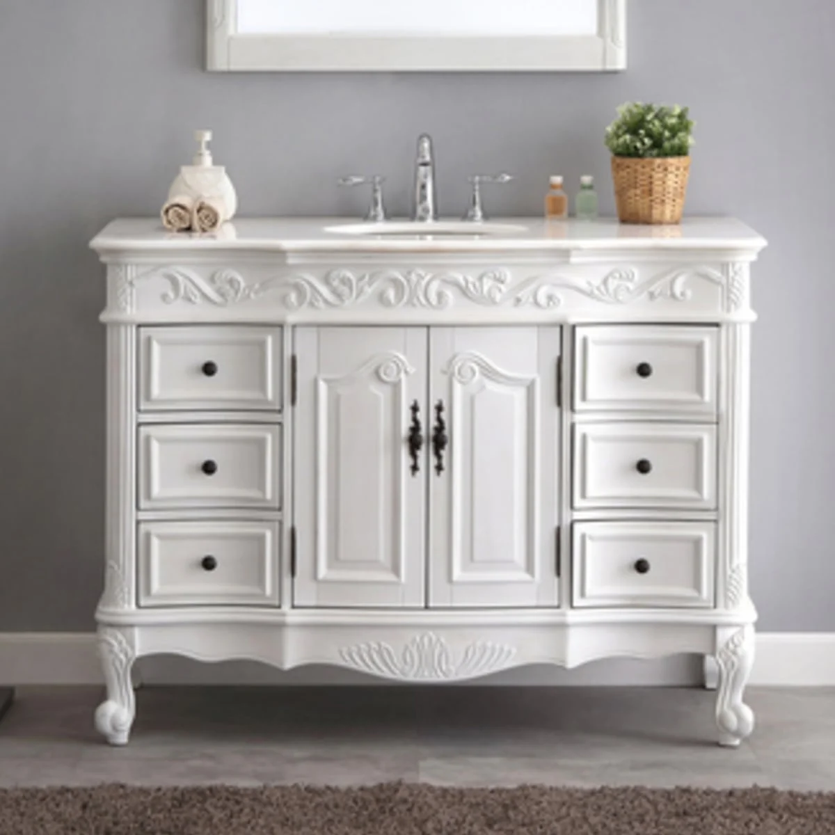 TỦ LAVABO BUCKINGHAM 42 INCH MÀU TRẮNG 3