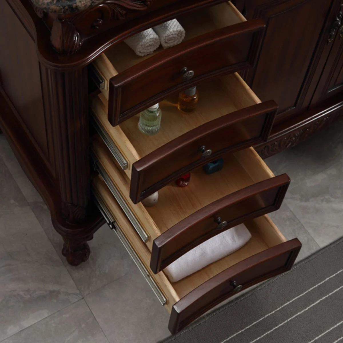 TỦ LAVABO BUCKINGHAM 48 INCH MÀU NÂU 2