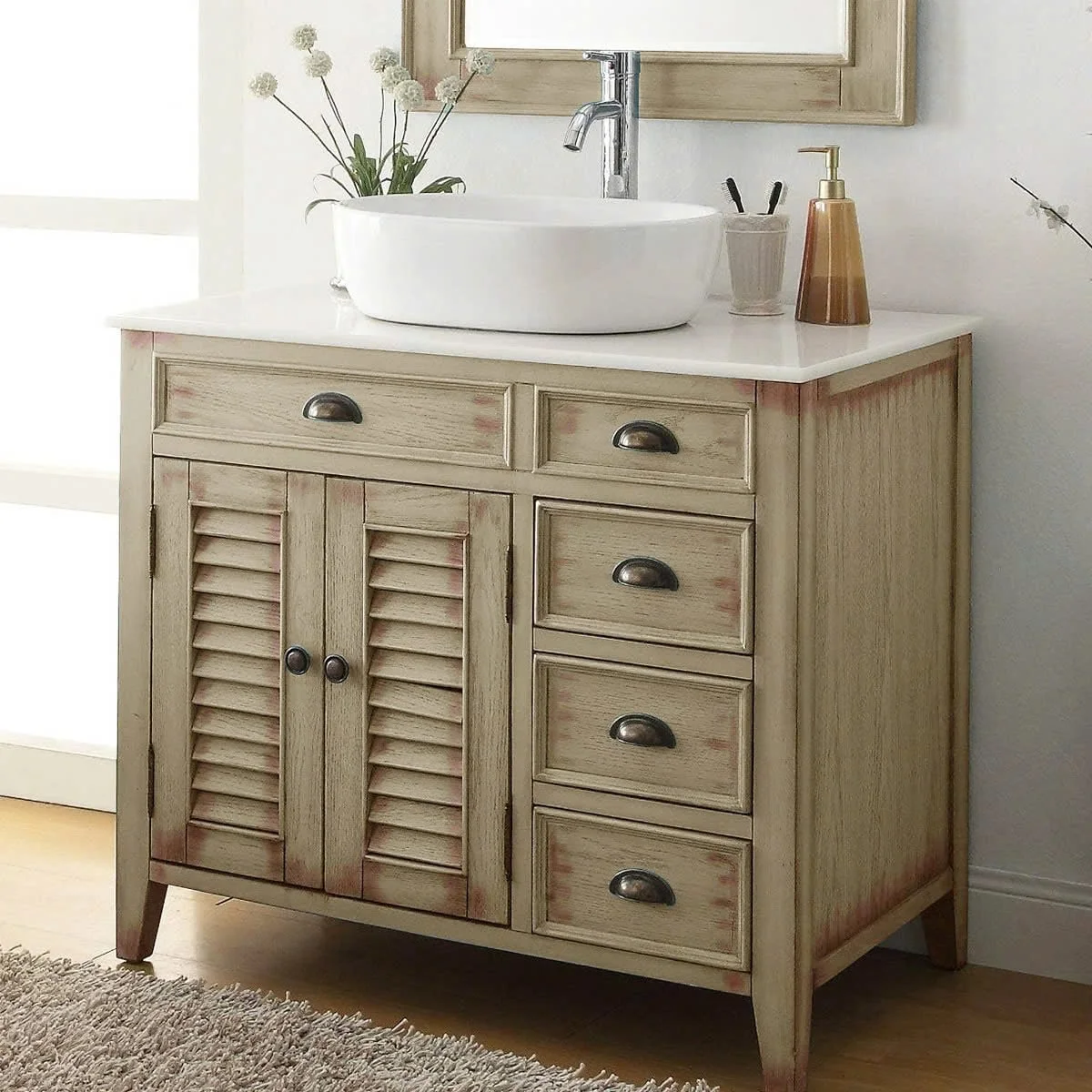 TỦ LAVABO PALM BEACH 36 INCH MÀU BE 5