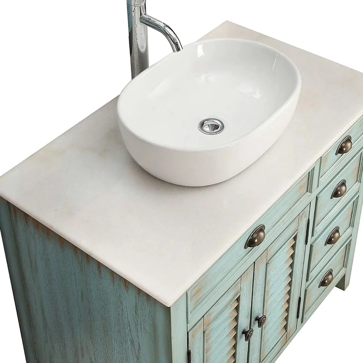 TỦ LAVABO PALM BEACH 36 INCH MÀU XANH 3
