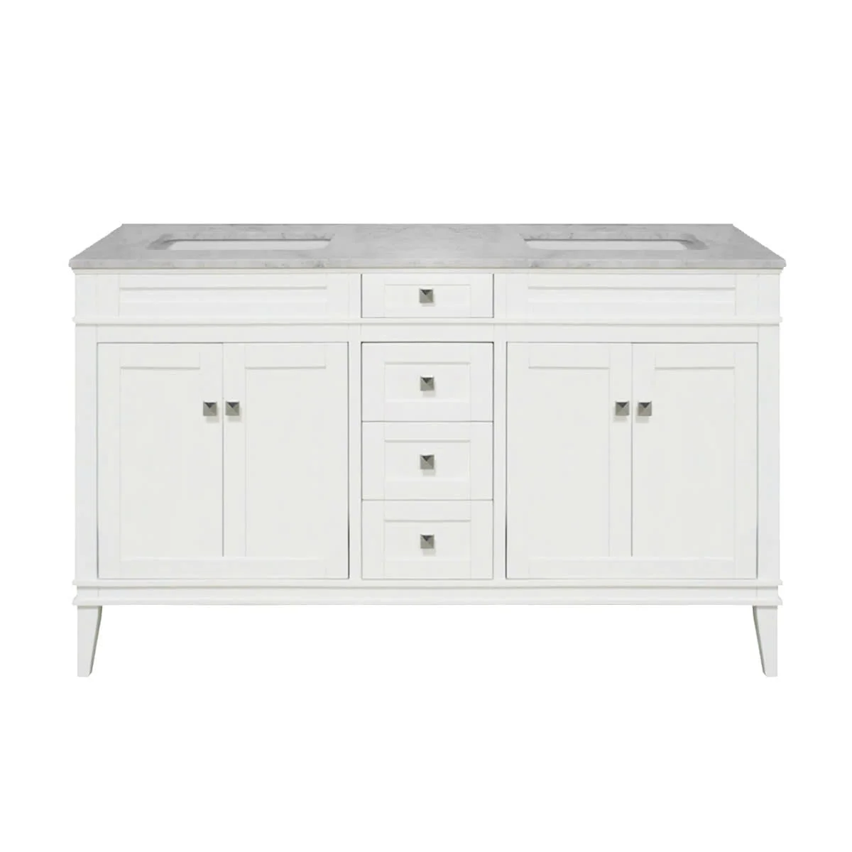 TỦ LAVABO RIVOLI 60 INCH MÀU TRẮNG 2 BỒN