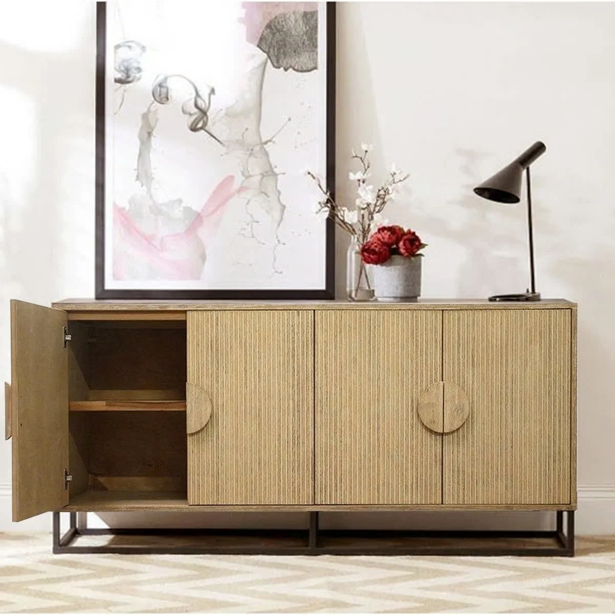 TỦ SIDEBOARD POMPEII MÀU TỰ NHIÊN 4