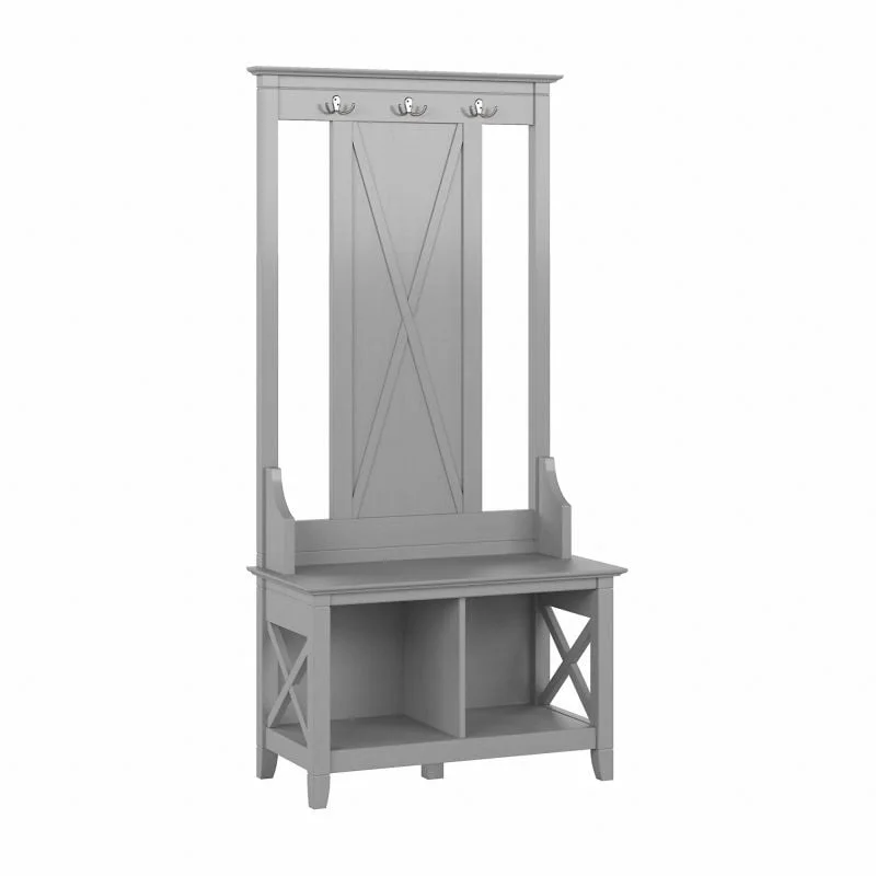 GHẾ BENCH KÈM MẮC TREO ĐỒ KEYWEST MÀU XÁM 2