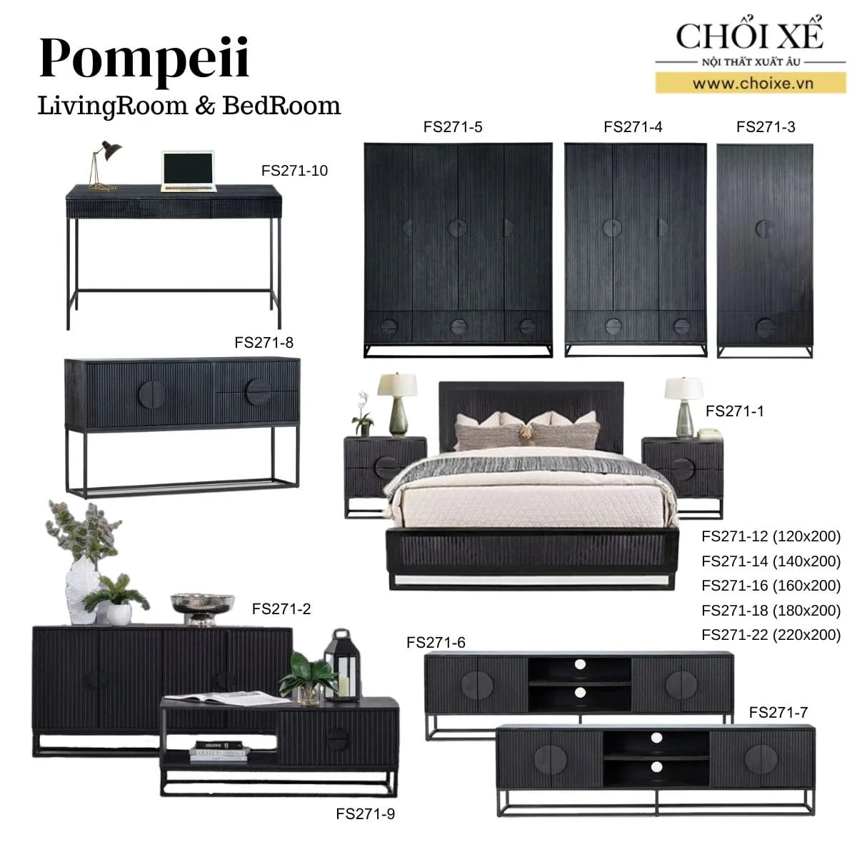 KỆ CONSOLE POMPEII MÀU ĐEN 4