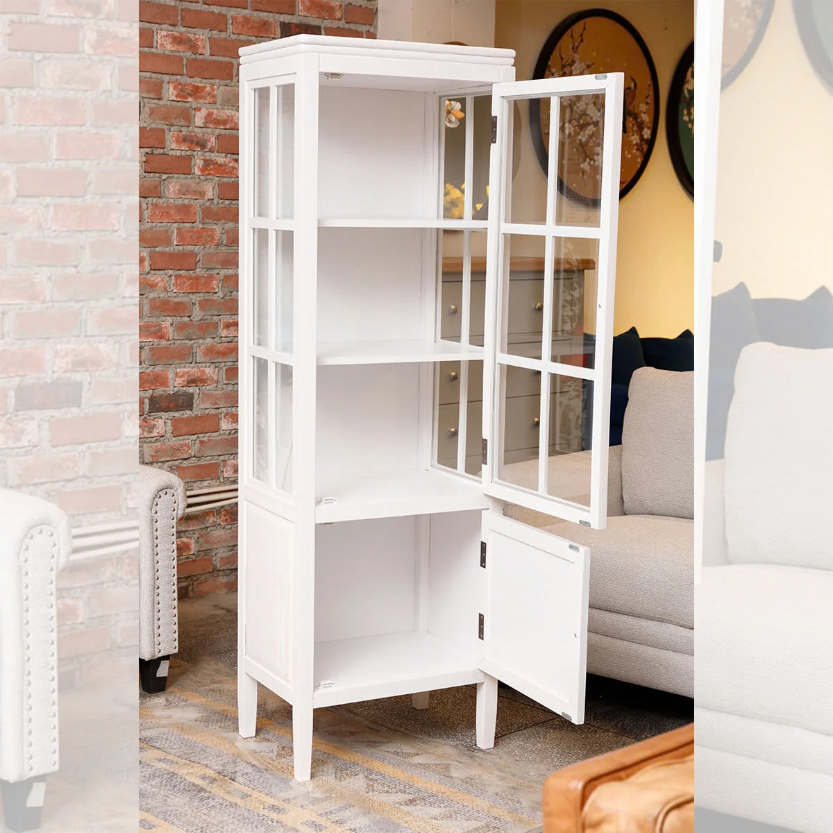 TỦ KÍNH TRƯNG BÀY HAWTHORNE MÀU TRẮNG 5
