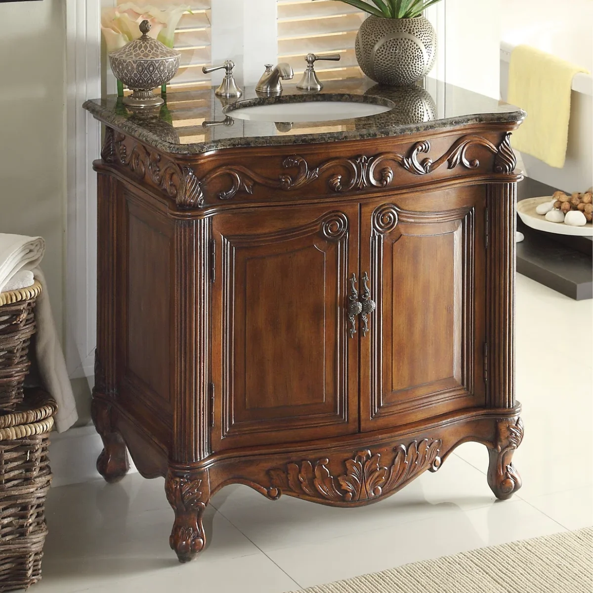 TỦ LAVABO BUCKINGHAM 32 INCH MÀU NÂU 2