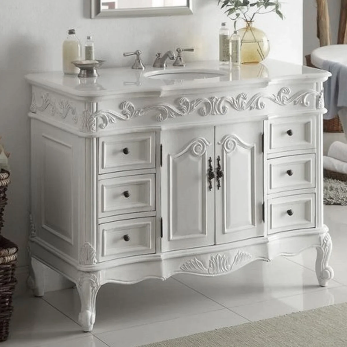 TỦ LAVABO BUCKINGHAM 42 INCH MÀU TRẮNG 2