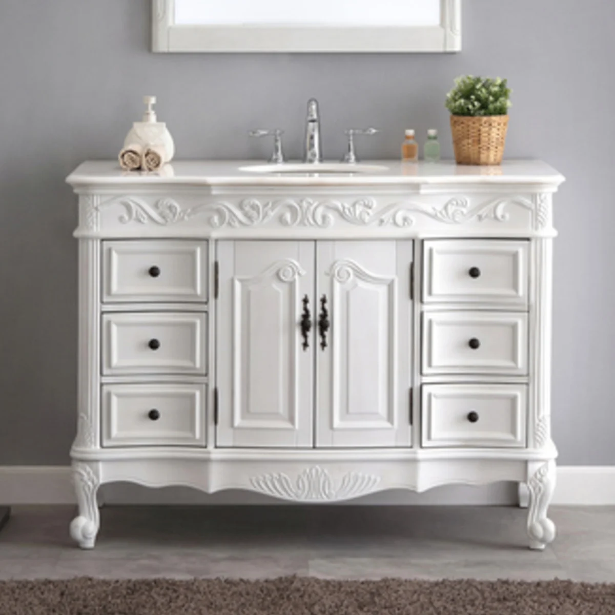 TỦ LAVABO BUCKINGHAM 42 INCH MÀU TRẮNG 3