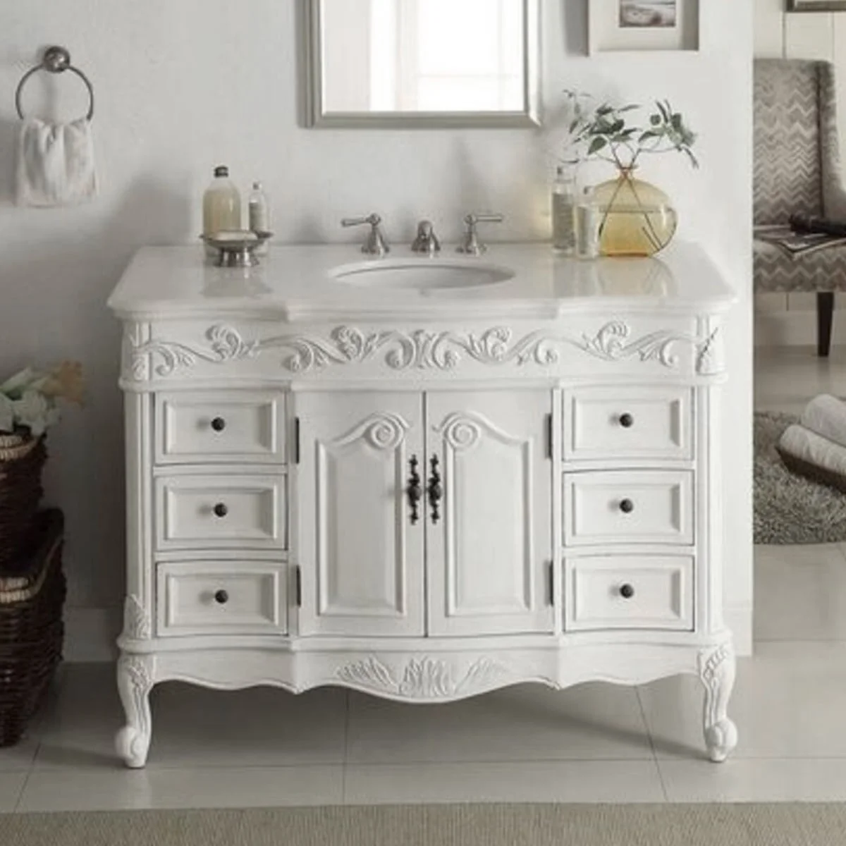 TỦ LAVABO BUCKINGHAM 42 INCH MÀU TRẮNG 5