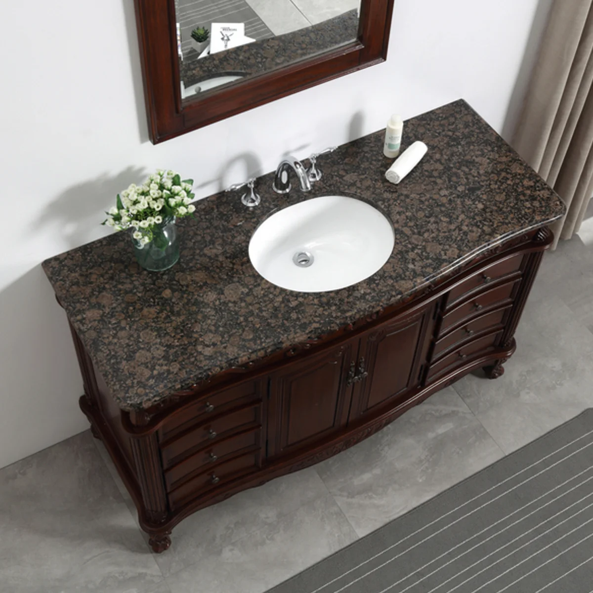 TỦ LAVABO BUCKINGHAM 48 INCH MÀU NÂU 3