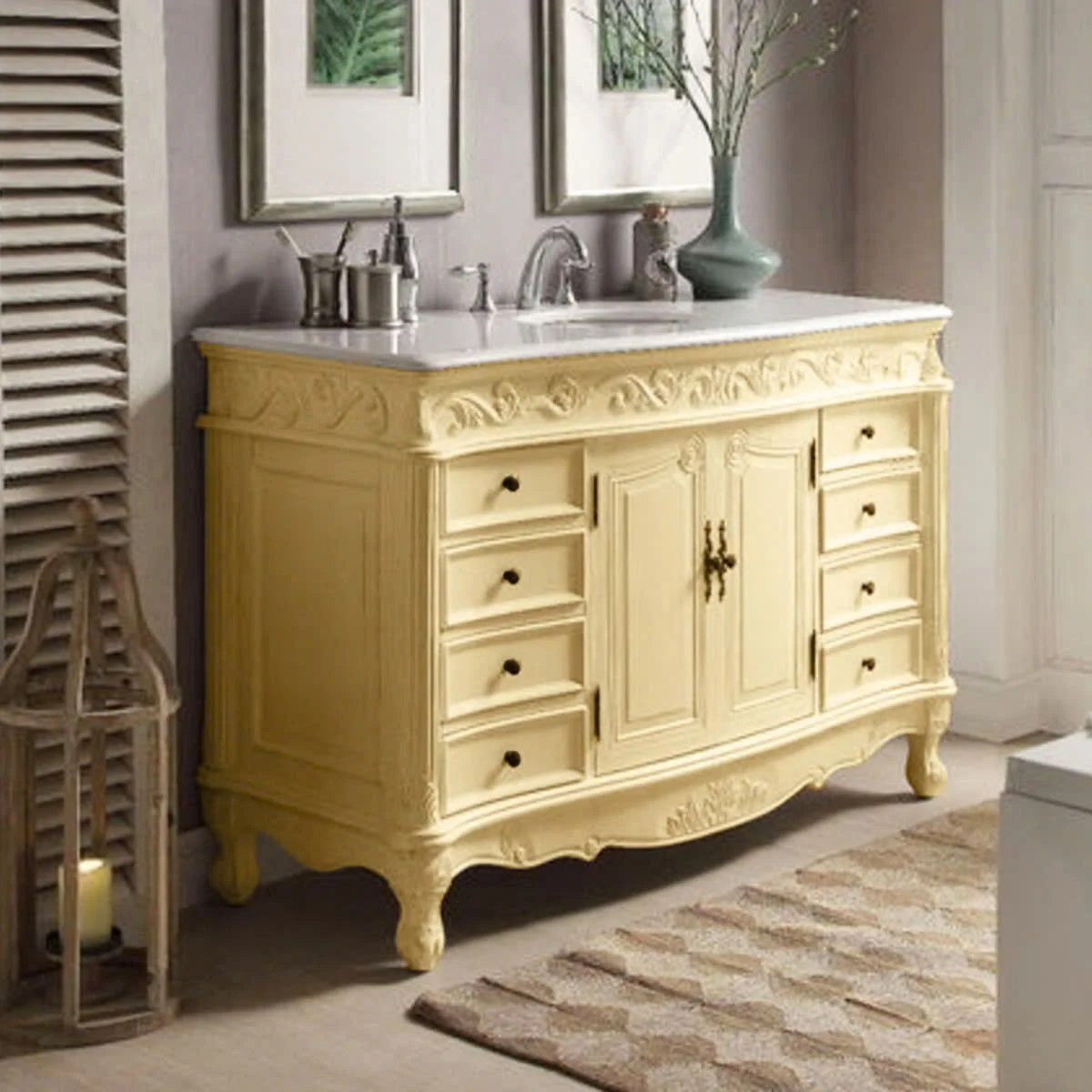TỦ LAVABO BUCKINGHAM 56 INCH MÀU VÀNG 4