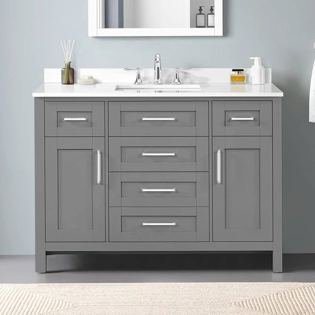 TỦ LAVABO MAYA 48 INCH MÀU XÁM 5