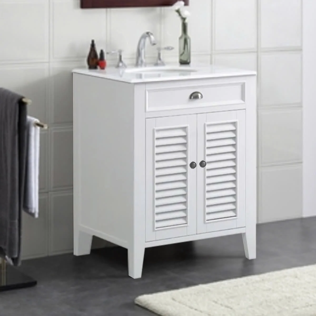 TỦ LAVABO PALM BEACH 26 INCH MÀU TRẮNG 4