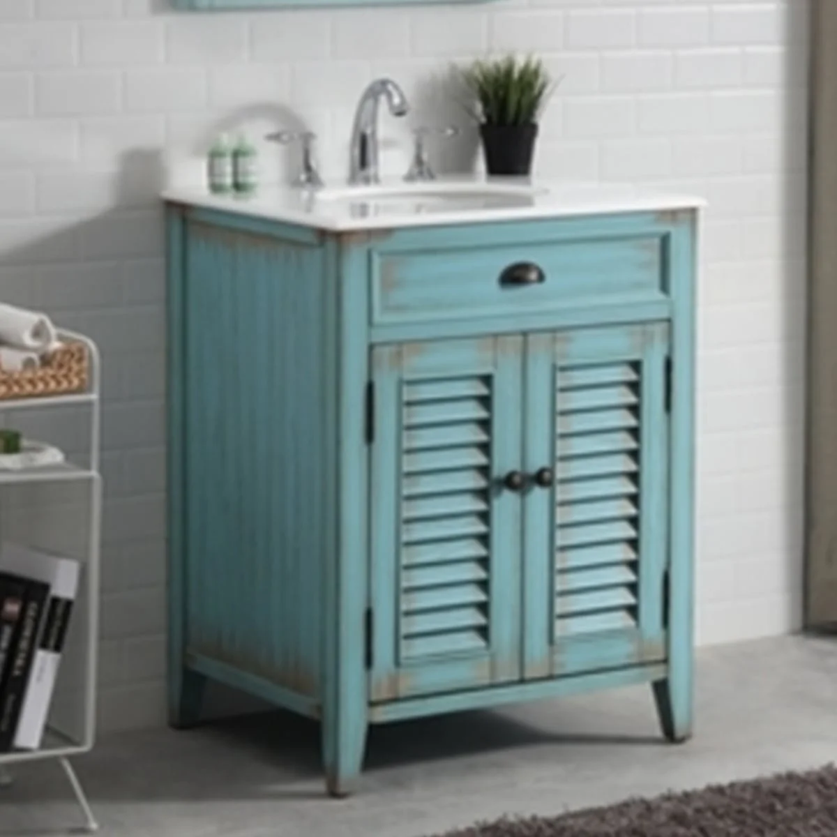 TỦ LAVABO PALM BEACH 30 INCH MÀU XANH 4