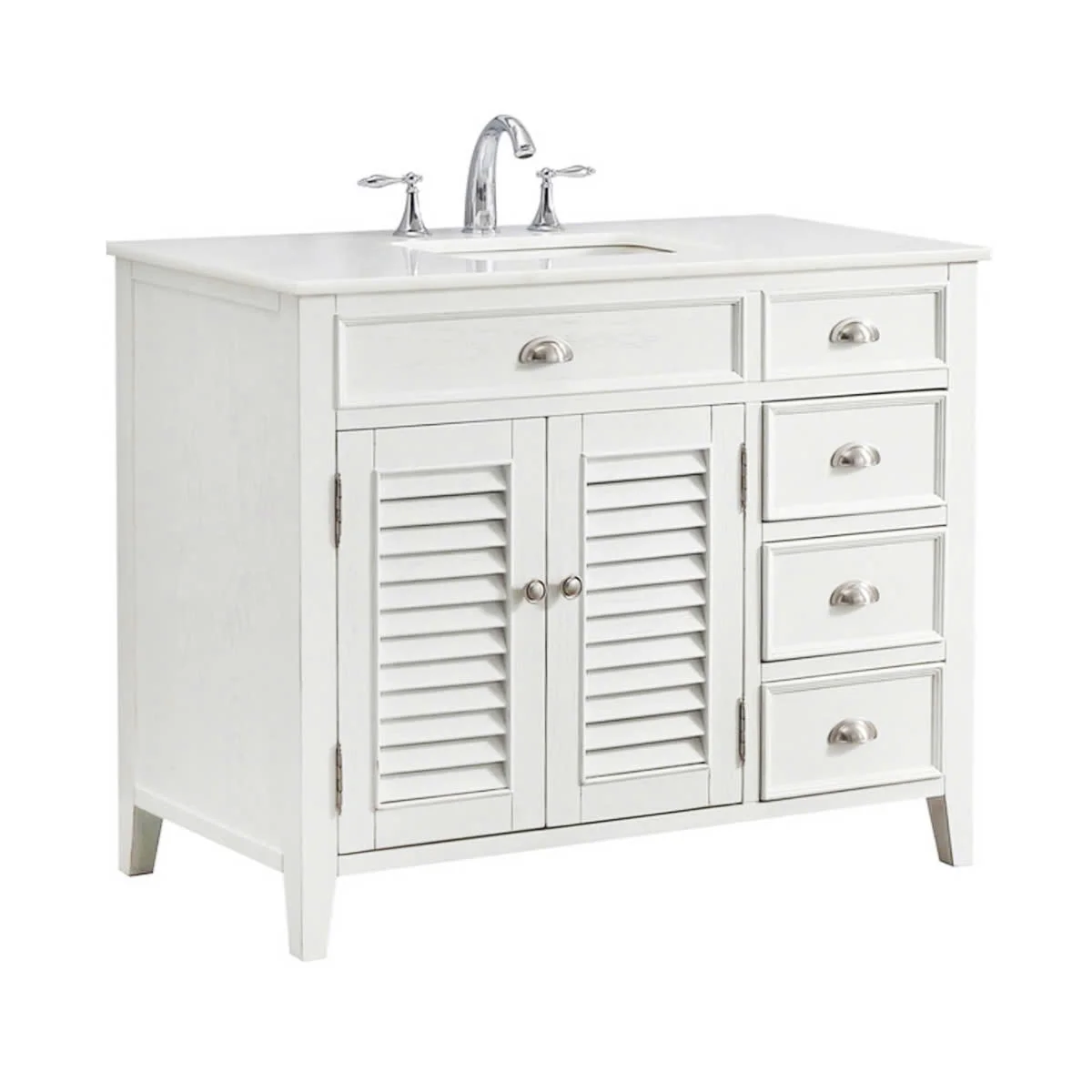 TỦ LAVABO PALM BEACH 42 INCH MÀU TRẮNG