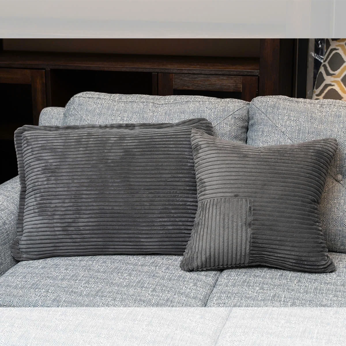 VỎ GỐI SOFA TRANG TRÍ MÀU XÁM 5